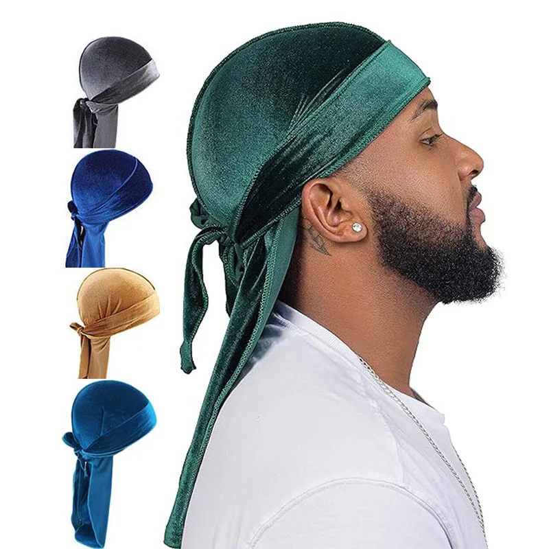 Streetwear Brand Hats - kkjoy Unisex Velvet Durags Bandana Turban