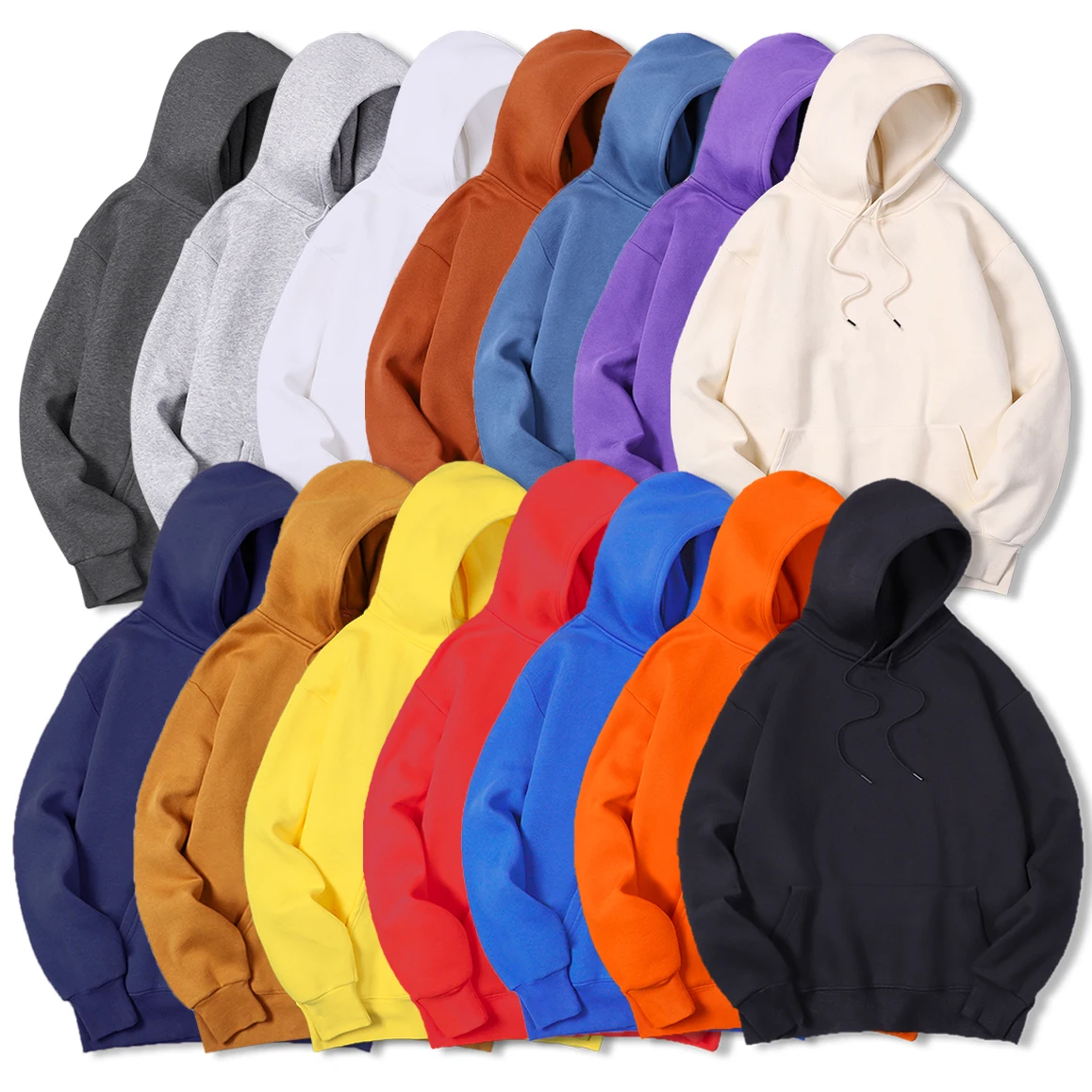 Streetwear Clothing Brands - Men's Solid Color Hooded Sweater Warm