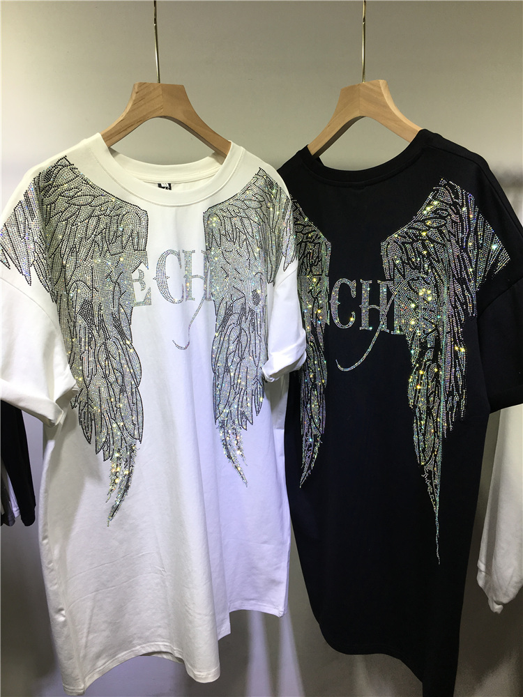 L-4XL Oversize Rhinestone Ange - Streetwear Clothing Brands 评论和价格