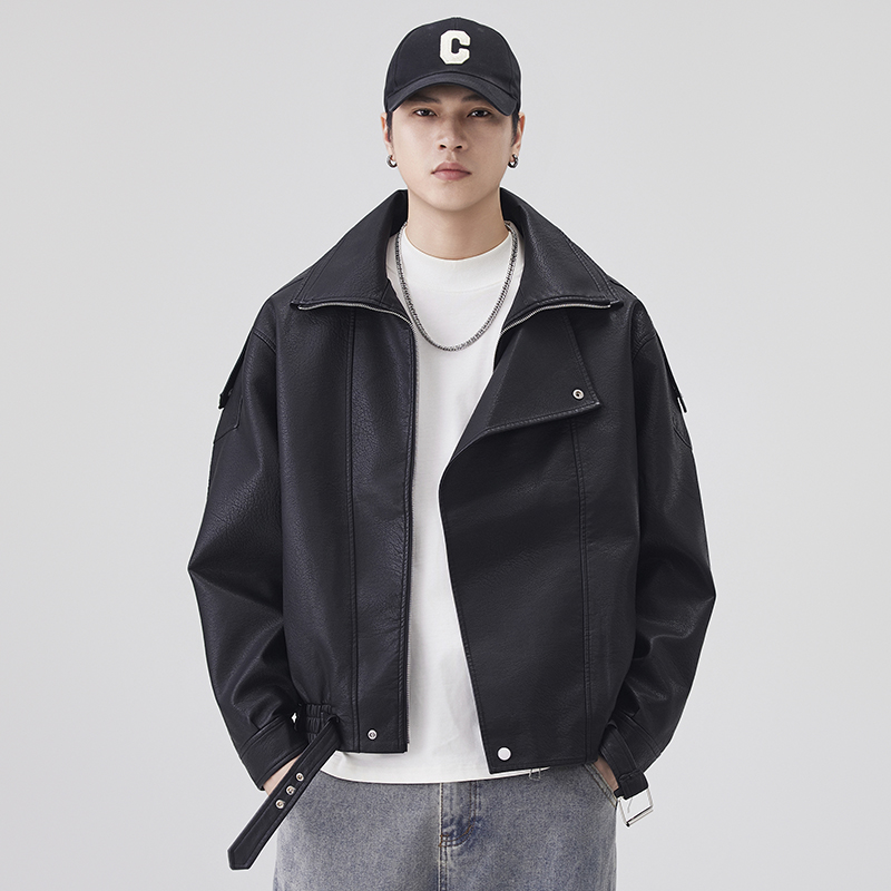 Autumn Winter Leather Jacket M - Streetwear Clothing Brands 评论和价格