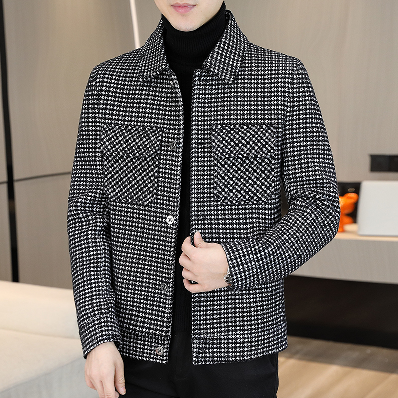 Brand Winter Plaid Woolen Jack - Streetwear Clothing Brands 评论和价格
