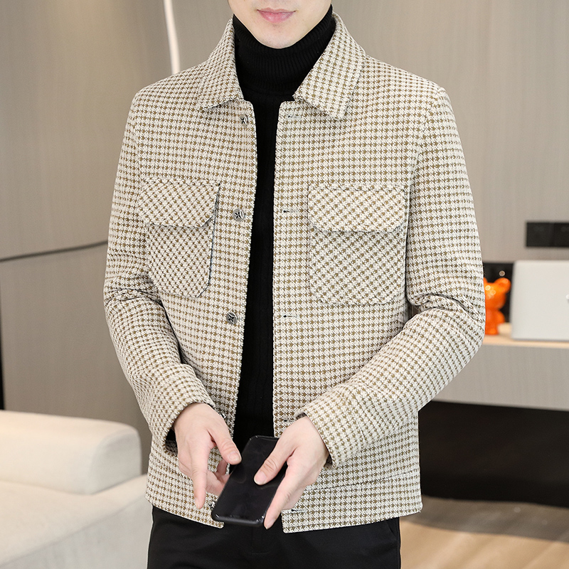 Brand Winter Plaid Woolen Jack - Streetwear Clothing Brands 评论和价格