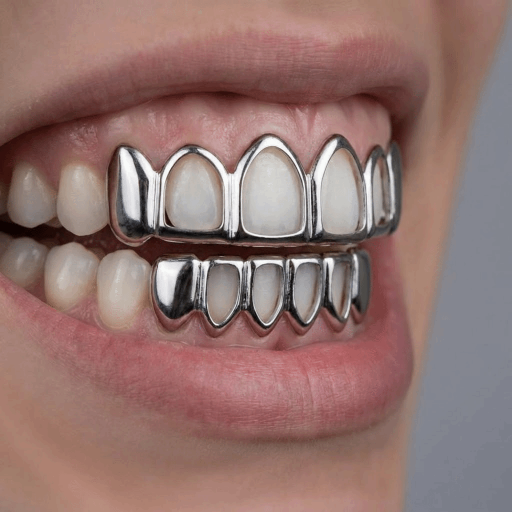 2Pcs/Set Hip Hop Dental Grills - Streetwear Brand Hats 评论和价格