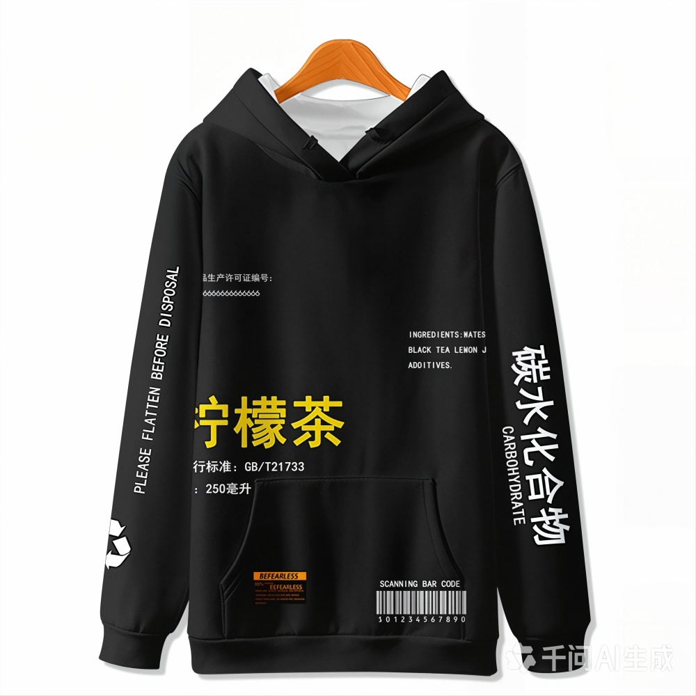 New Hoodie Lemon Tea 3D Digita - Streetwear Girl Brand 评论和价格